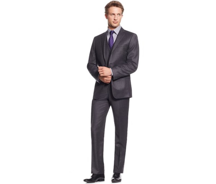 Calvin Klein grey flannel extra slim suit