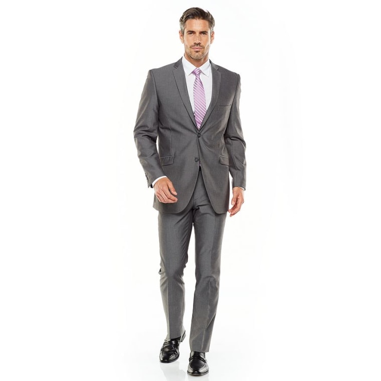 Kohl's Adolfo Slim-Fit Gray Sharkskin Suit Separates