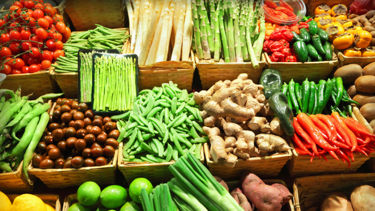 Vegetables at a market