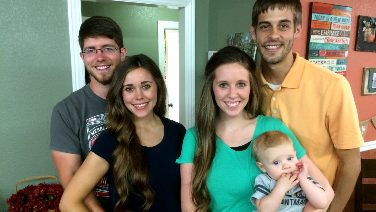 Ben and Jessa with Jill, Derick and their baby, Israel.