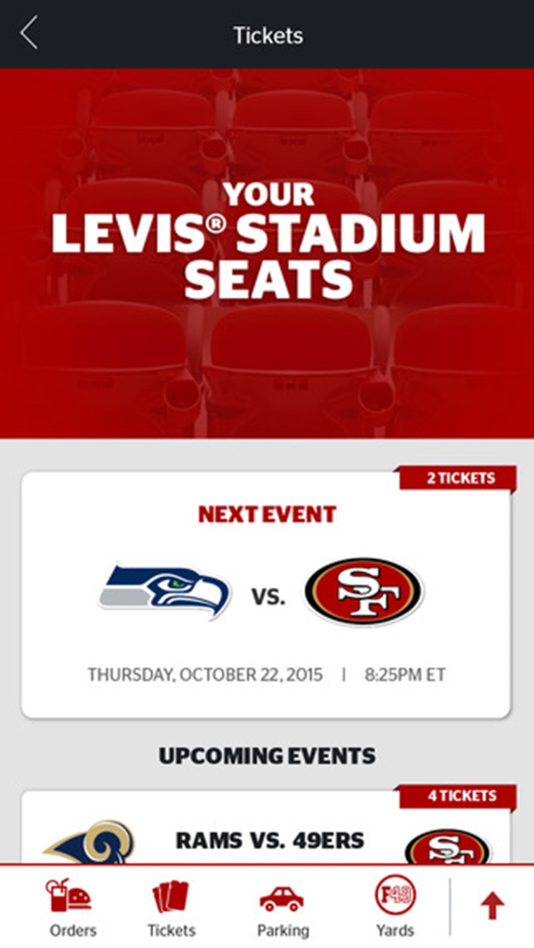 The Levi’s Stadium mobile app.