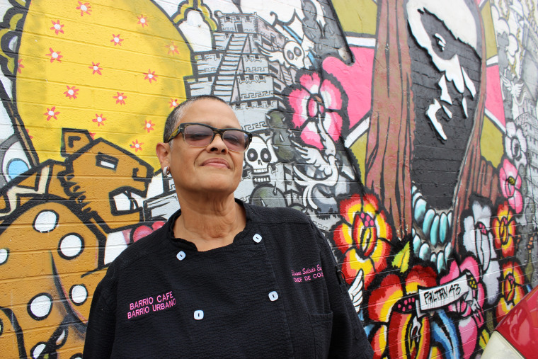 Silvana Salcido Esparza, chef and owner of Barrio Cafe, created the Calle 16 mural project five years ago in an effort to build community pride following the passage of Arizona's controversial immigration law known as SB 1070.