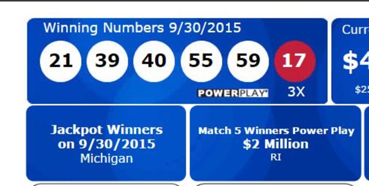 Image: Powerball results