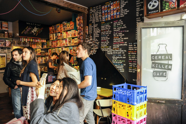Image: Interior of The Cereal Killer Cafe