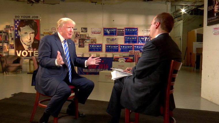 Image: Donald Trump interviewed by Chuck Todd
