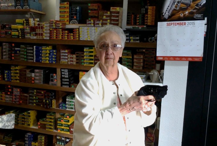 Image: gun store owner Carolyn Kellim