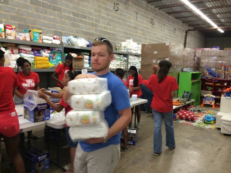 Community volunteers play a vital role in the success of diaper banks. Pictured are DC Diaper Bank volunteers repackaging diapers to be distributed to families in need in the Washington, D.C. area.