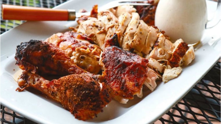 Beer Can Chicken with White Barbecue Sauce recipe