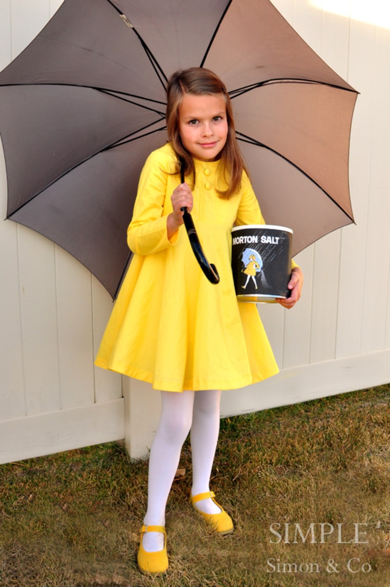 DIY Morton Salt Girl Halloween costume