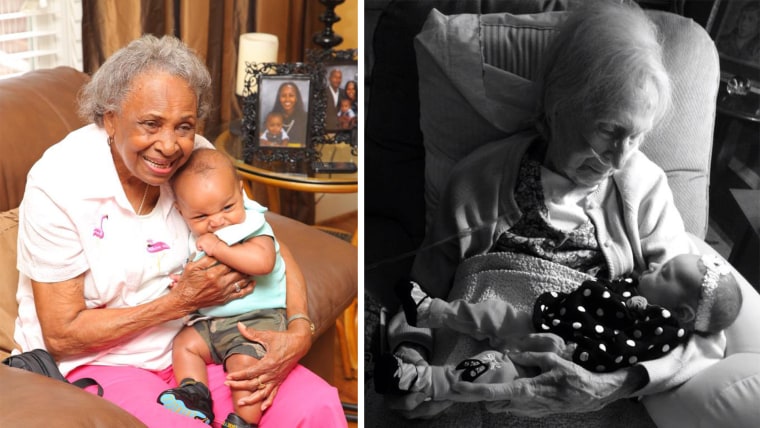 See cute photos of TODAY fans' babies meeting great-grandparents