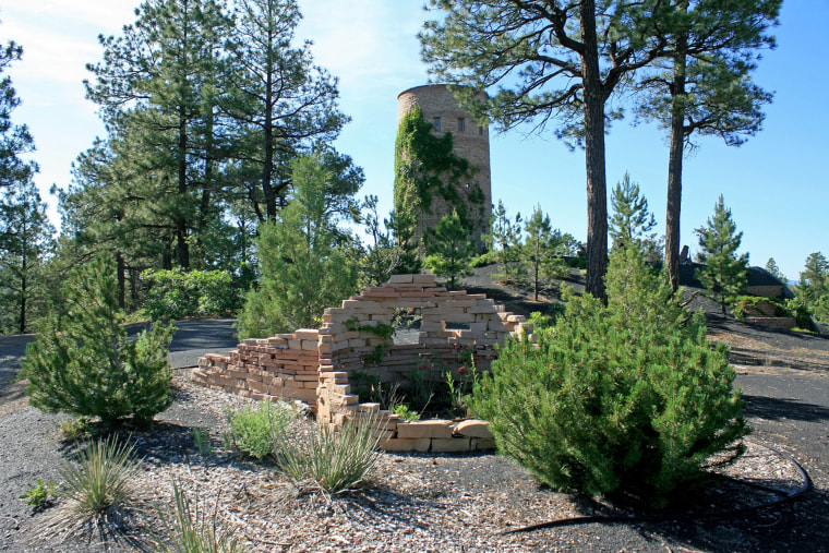 An asterisk-shaped home with an Anasazi-style tower