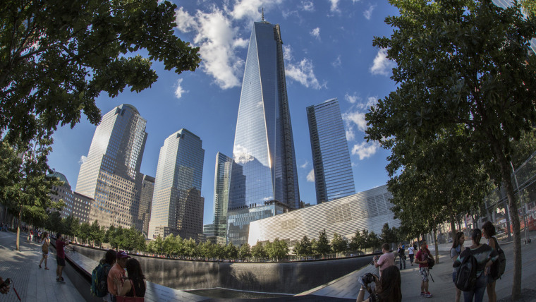 Image: One World Trade Center towers offer the 9/11 Memorial and Museum.