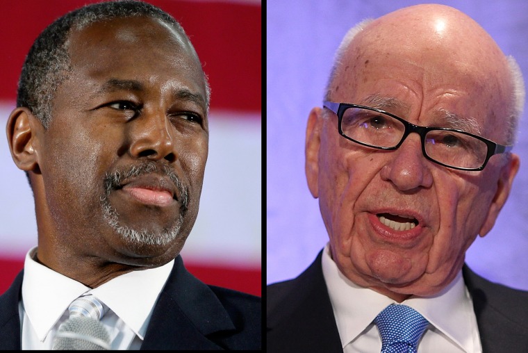 Image: Ben Carson (L) and Rupert Murdoch 