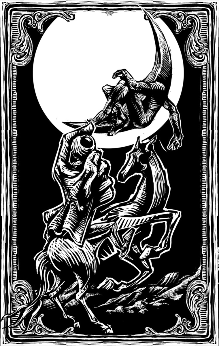 Don Quixote and the Knight of the White Moon, illustrated by the Mexican artist Eko.