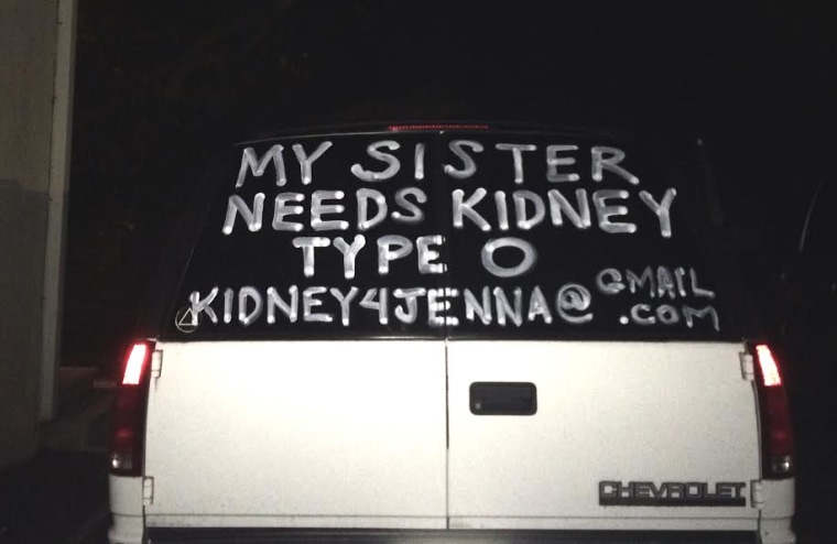Karol Franks painted the family's cars seeking a kidney donor for her daughter