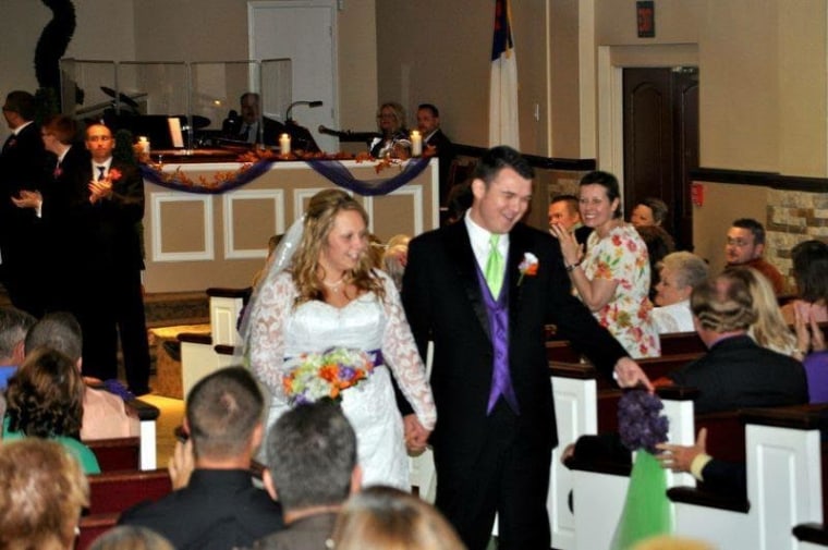 Brooke and Adrian Franklin, flower girl and ring bearer at a wedding 17 years ago, got married in September 2015