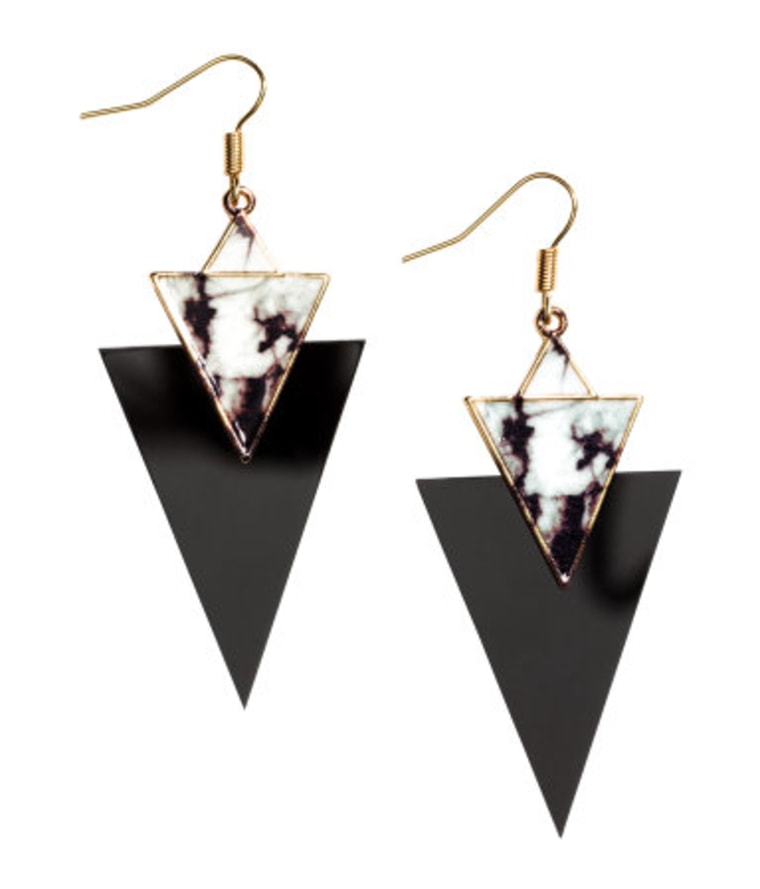 H&amp;M black triangle 'Long Earrings'