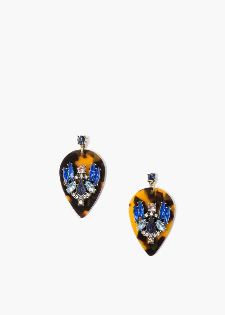 Mango's faceted cyrstal earrings