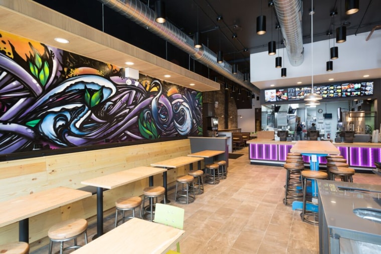 Inside Taco Bell Cantina's Chicago location in Wicker Park