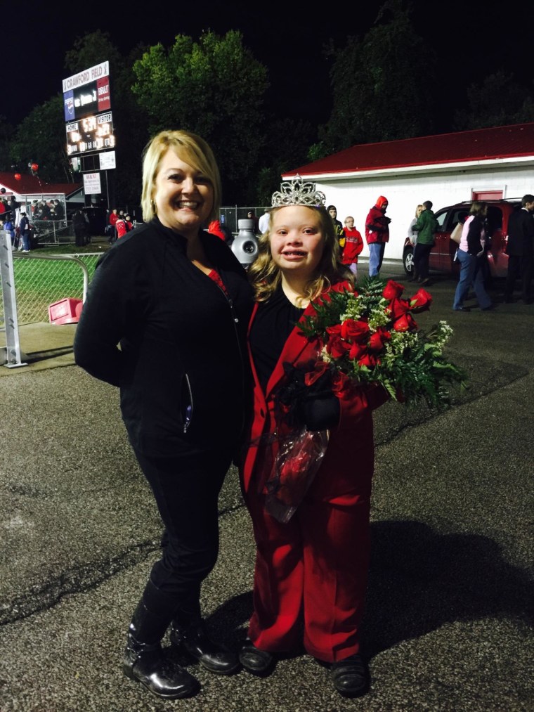 Kendra Hager was crowned homecoming queen at St. Albans High School in West Virginia