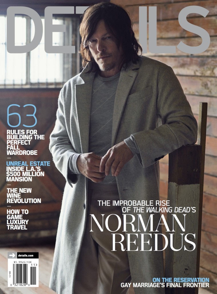 Norman Reedus on the November cover of Details