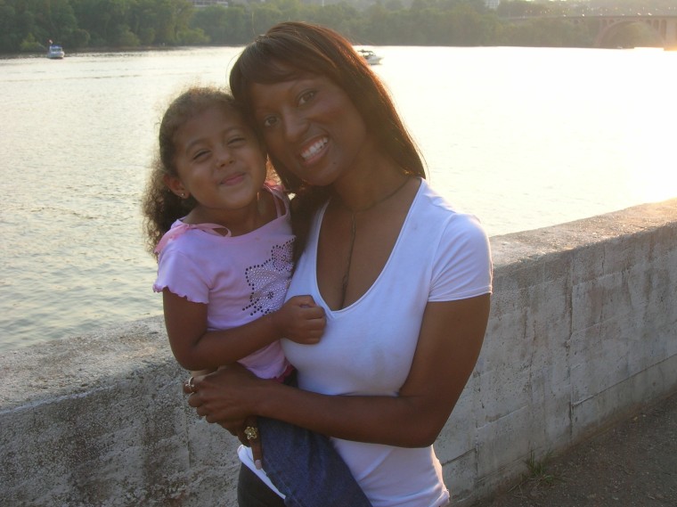 Maimah Karmo with her daughter in 2006.