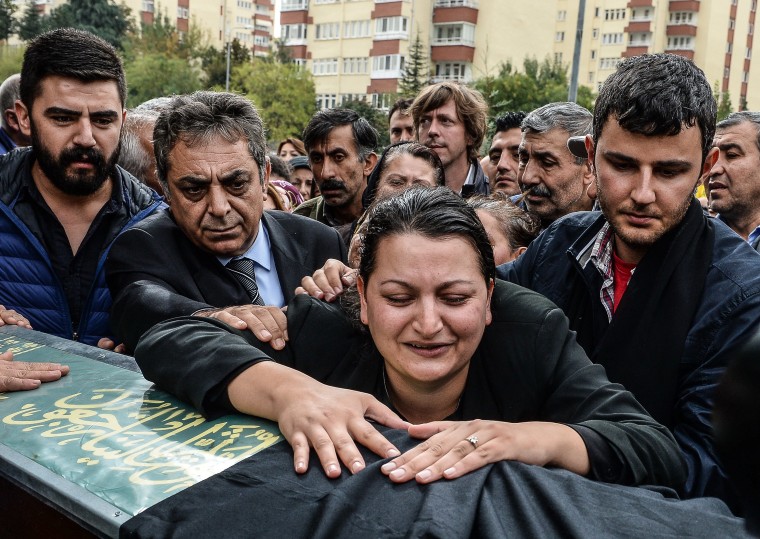 Image: BESTPIX Funerals Are Held For The Victims Of The Ankara Bomb Blasts