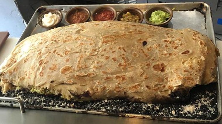 Image: The 30 pound burrito at Don Chingon's in Brooklyn, New York.