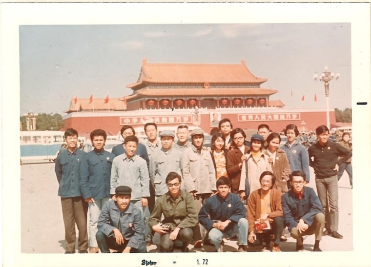 Image: Eric Baculinao (middle of front row) in Beijing in 1971