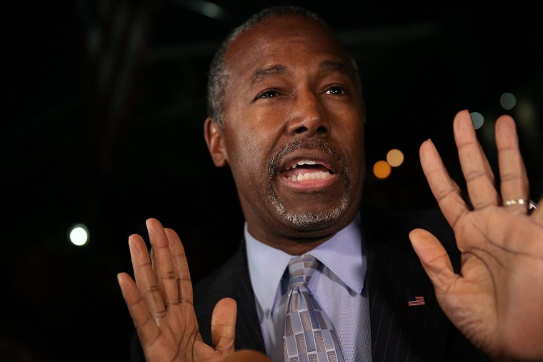 Image: GOP Presidential Candidate Ben Carson Campaigns In Alexandria, Virginia