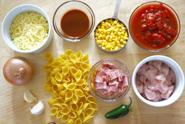Ingredients for One-Pot Barbecue Chicken Pasta