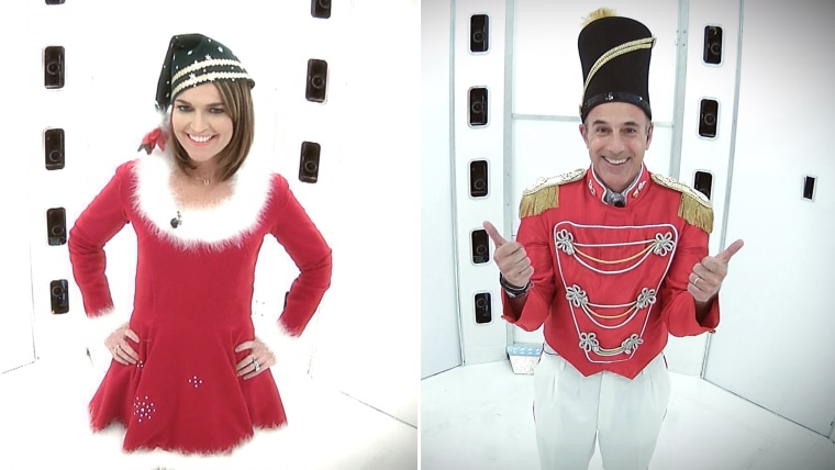 Savannah Guthrie and Matt Lauer in the "Dooblicator."