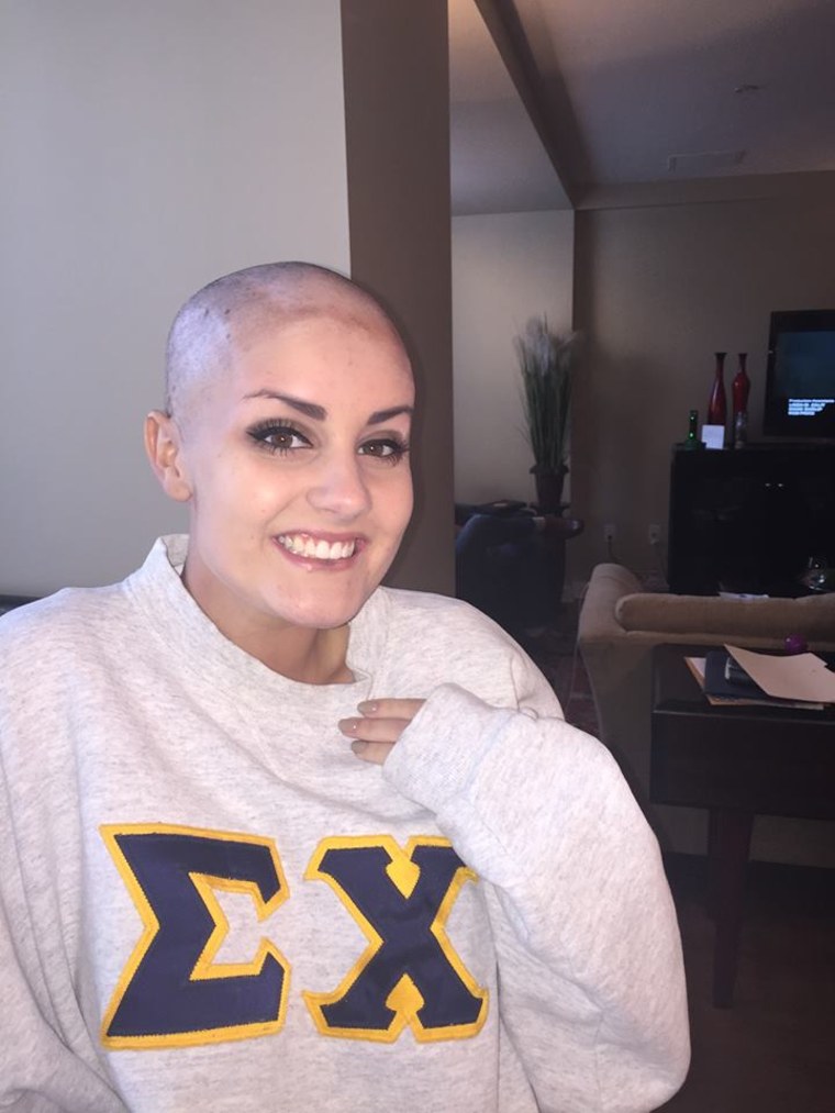 Allie Allen cancer homecoming dance shaved head