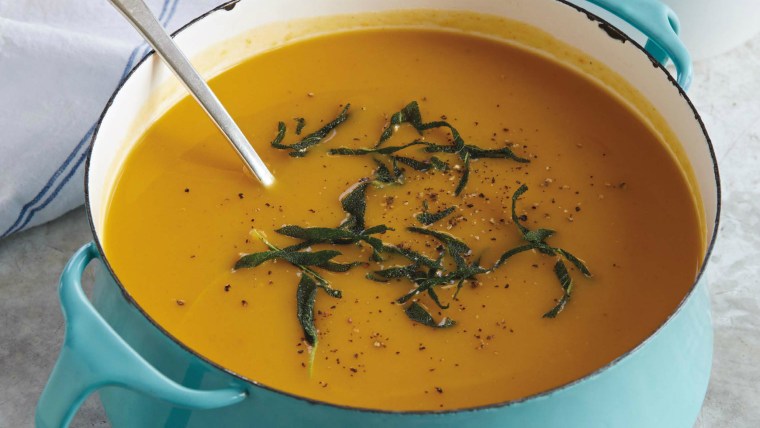 Easy Butternut Squash Soup with Crispy Sage Leaves