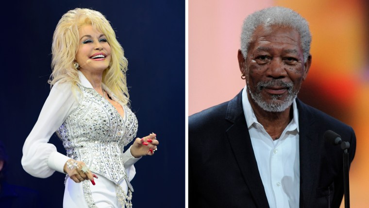 Dolly Parton and Morgan Freeman.