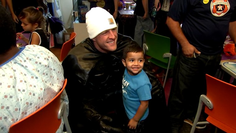 J.J. Watt is Batman! Texans star surprises children's hospital in character on TODAY