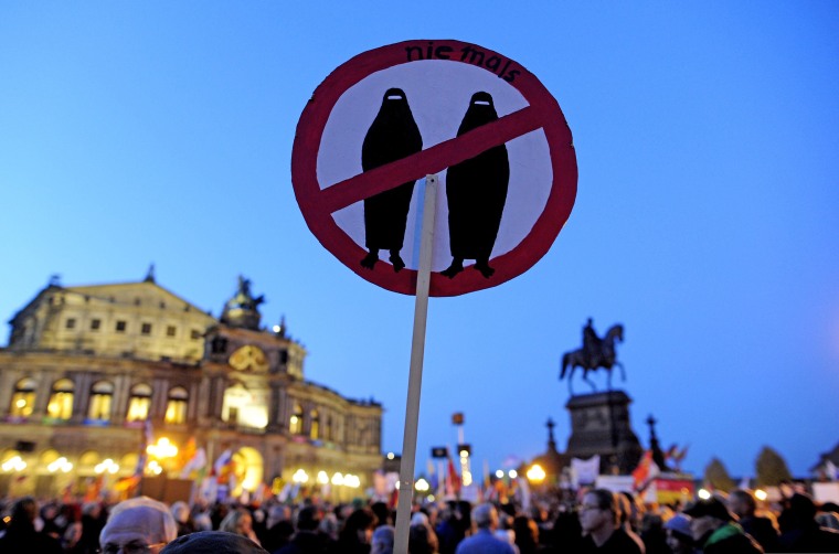 Image: PEGIDA supporters in Dresden, Germany