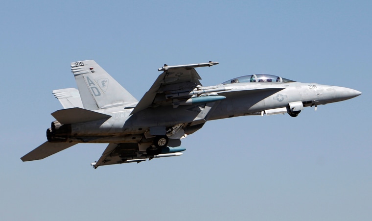 Image: American F-18 Super Hornet fighter aircraft