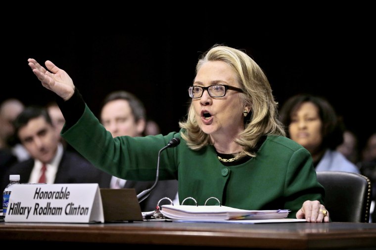 Image: Hillary Rodham Clinton testifies on Capitol Hill in Washington on Jan. 23, 2013