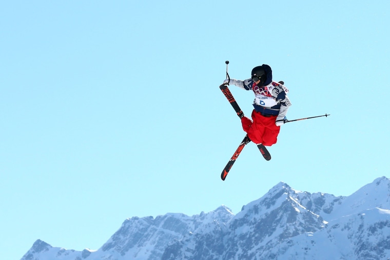 Image: Gus Kenworthy competes in the Freestyle Skiing Men's Ski Slopestyle