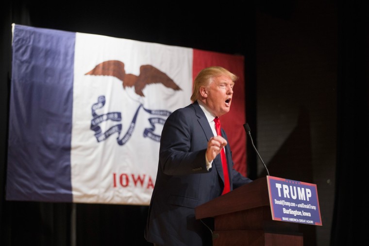 Image: GOP Presidential Candidate Donald Trump Campaigns In Iowa
