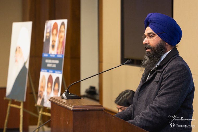 Raghuvinder Singh speaks about his father, Baba Punjab Singh, who was shot in 2012 at the gurdwara in Oak Creek, Wisconsin. Six people were killed.