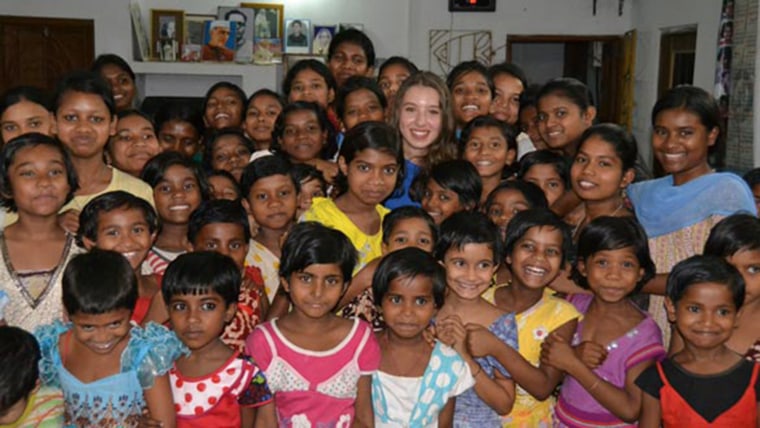 Maya Gold at a girls’ residential school in northeast India.