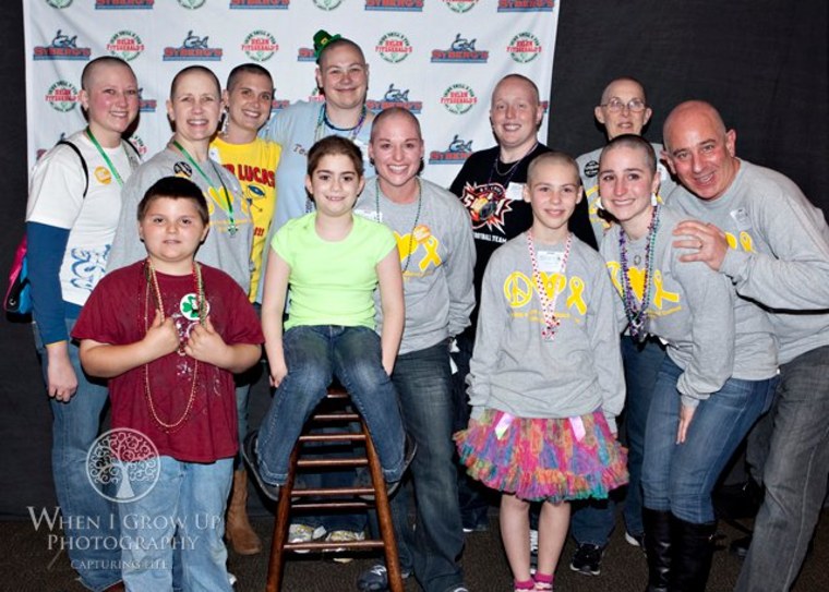 My team, "Girls Gone Bald," was made up of pediatric oncology nurses, staff, family and friends.