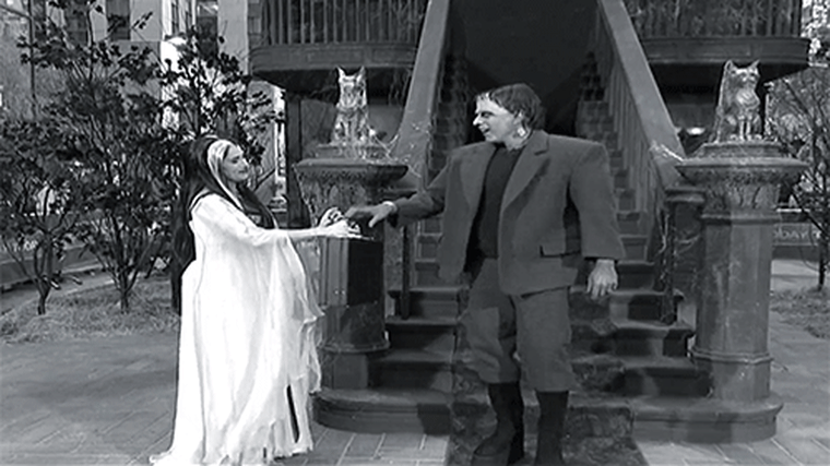 Meredith Vieira and Matt Lauer as Lily and Herman Munster