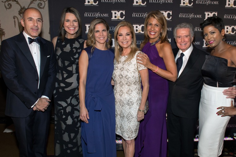 Kathie Lee Gifford was joined at the Hall of Fame ceremony by TODAY's Matt Lauer, Savannah Guthrie, Natalie Morales, Hoda Kotb and Tamron Hall, along with former longtime co-host Regis Philbin.