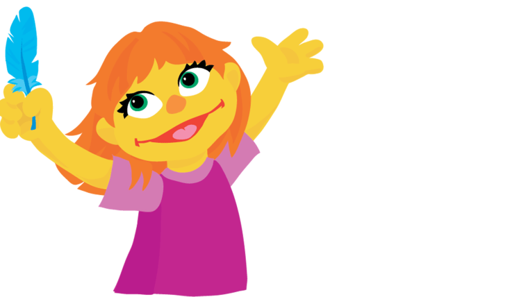 Julia, new Sesame Street character with autism.