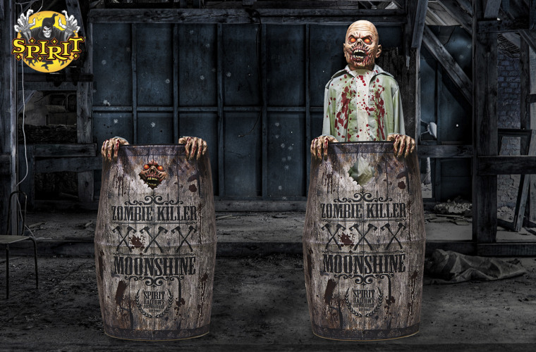 AS IS Spirit on sale Halloween Moonshine Barrel Zombie