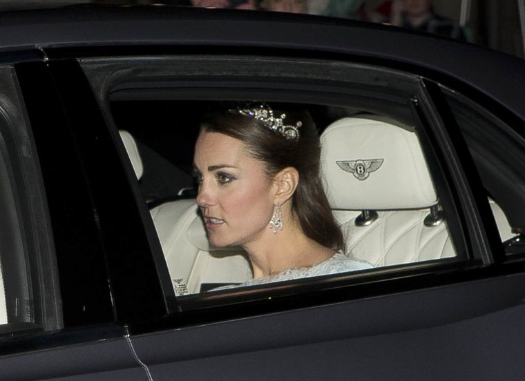 Duchess Kate, as she headed to Buckingham Palace reception in 2013.