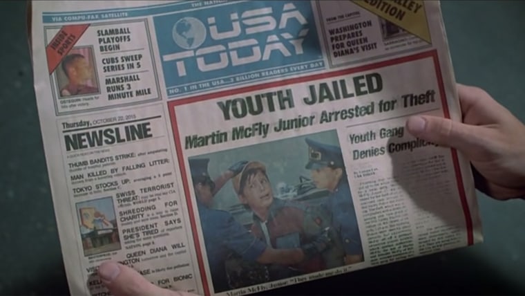 The newspaper from Back to the Future